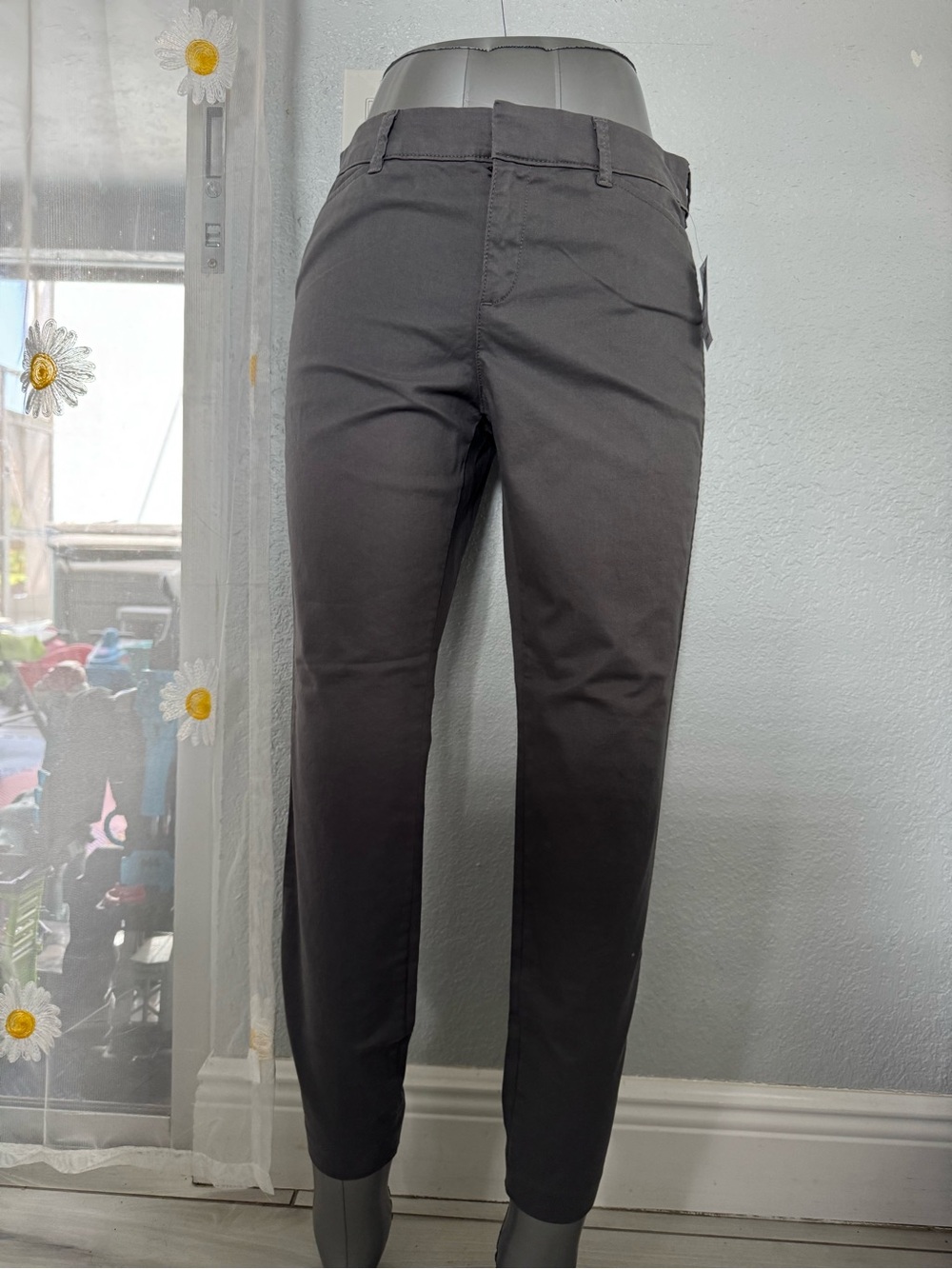 🩶Pixie Ankle Dress Pants Old Navy Grey Skinny NWT Size 6